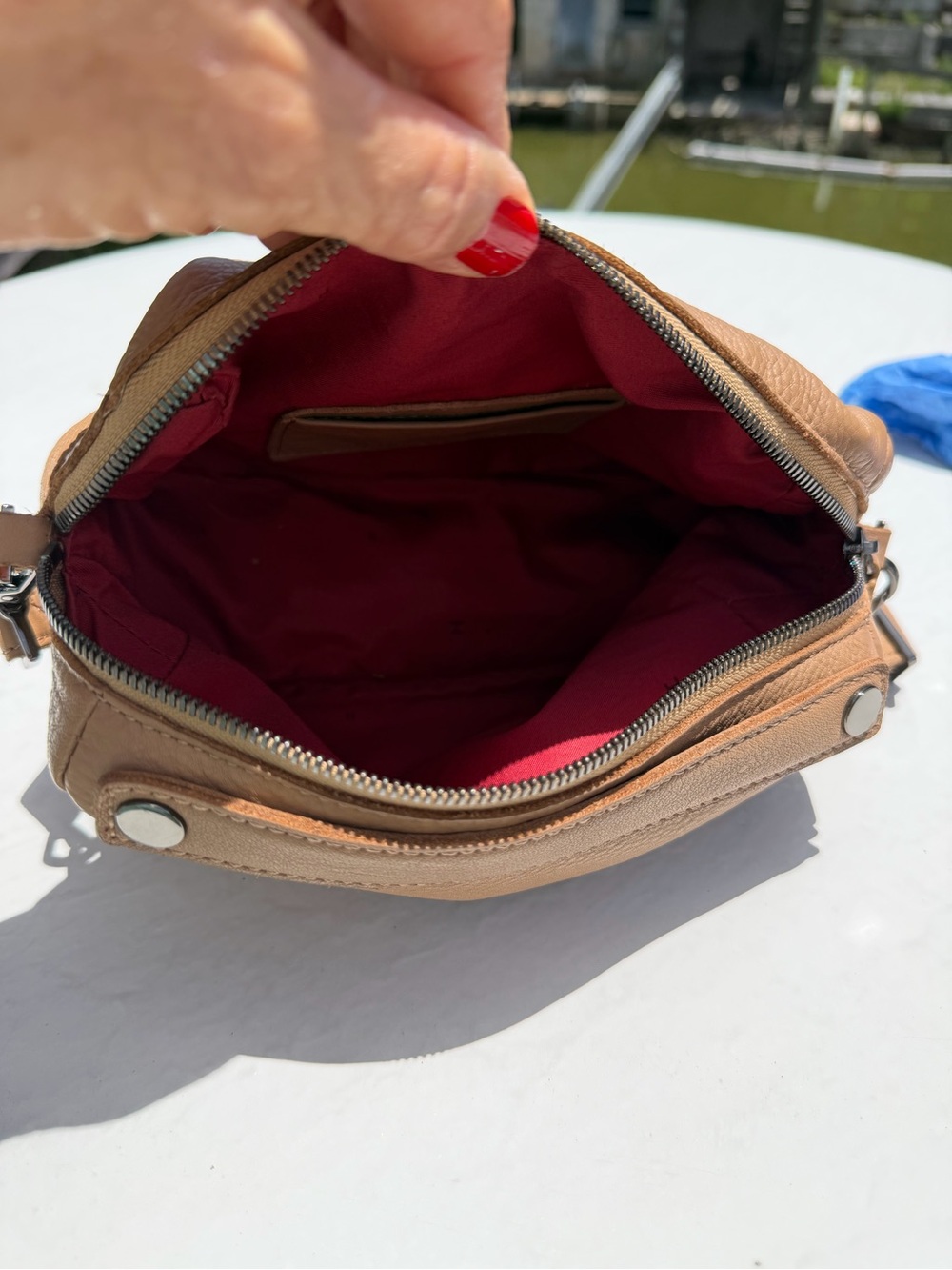 Hammitt Evan Top Handle Crossbody – Biscotti – Like New - Picture 9 of 10